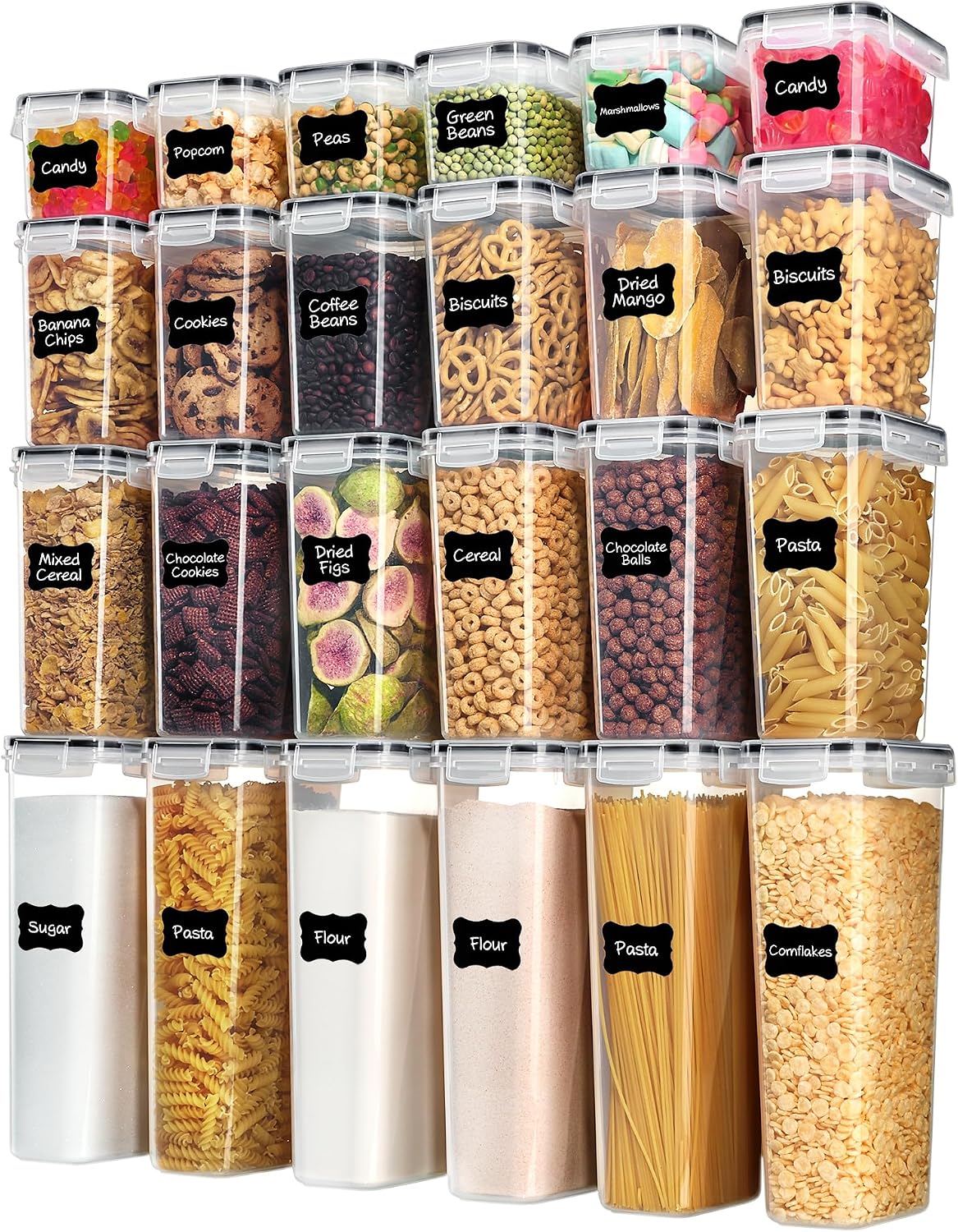Vtopmart Airtight Food Storage - Snacks Food Labels recension och pris