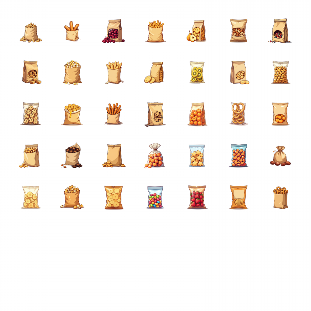 35pcs-100pcs Decals  crunchy S - Snacks Food Labels recension och pris