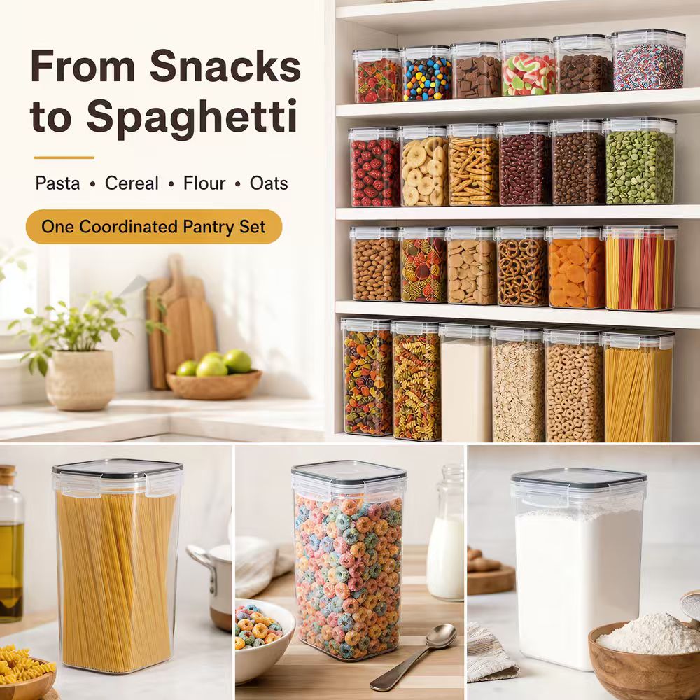Airtight Food Storage Containe - Snacks Food Labels recension och pris