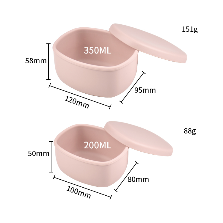 2-Pack 350ml + 200ml Silicone  - Food Snacks Name recension och pris