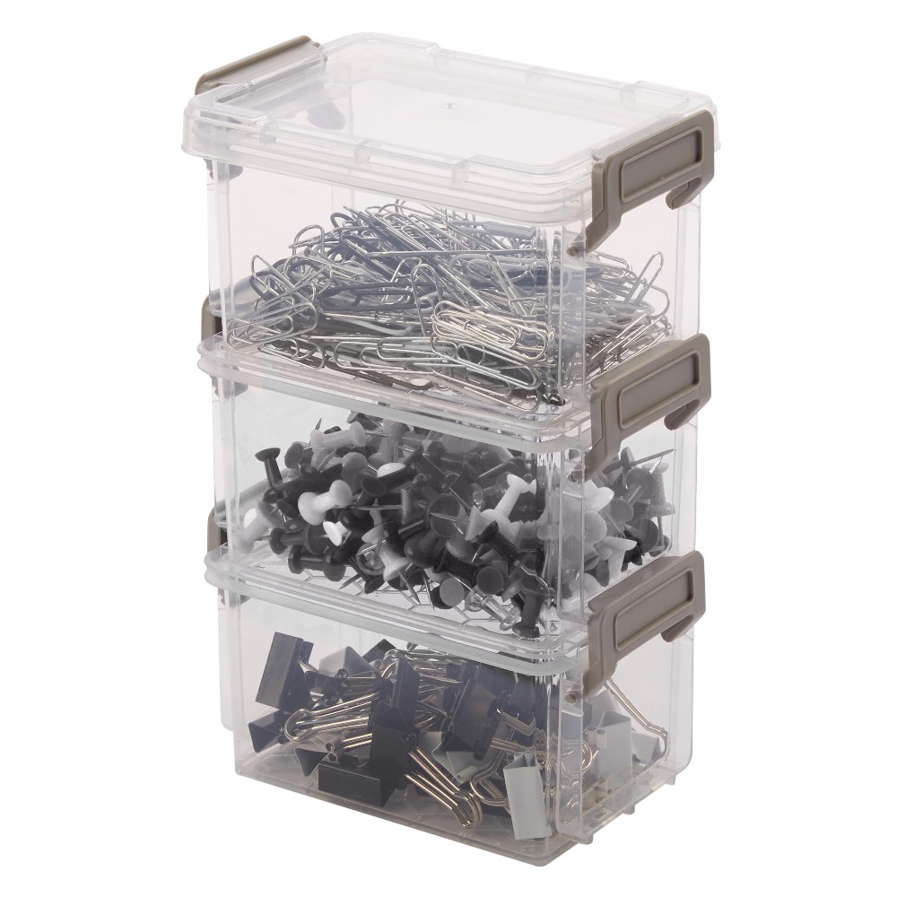 4-Pack 12oz Stackable Storage  - Snacks Food Labels recension och pris