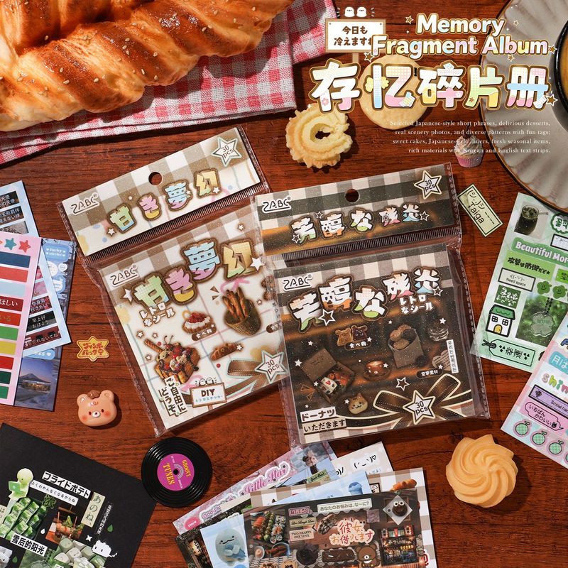 30Pcs Aesthetic Vintage Food L - Snacks Food Labels recension och pris
