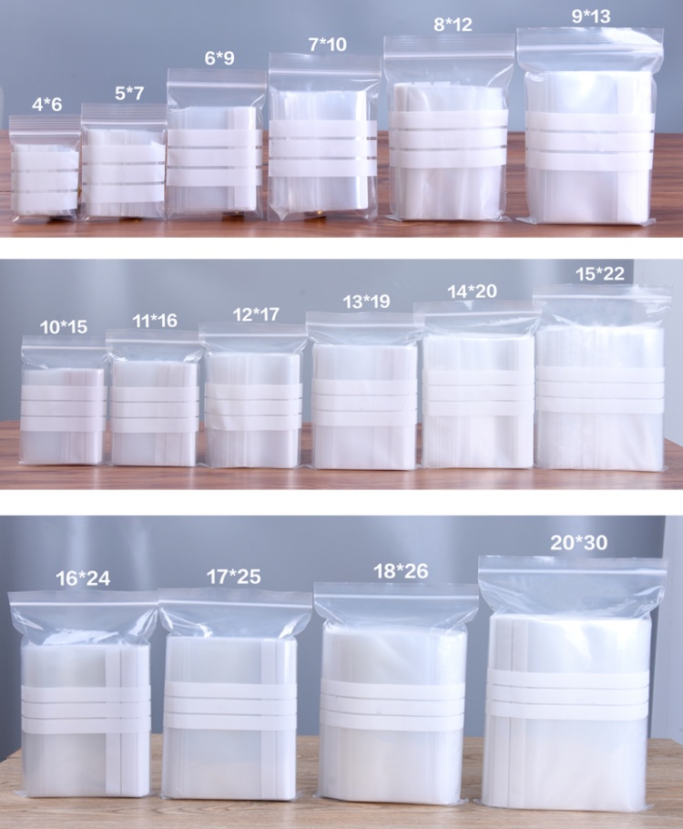 200PCS Clear PE Writing Ziploc - Snacks Food Labels recension och pris