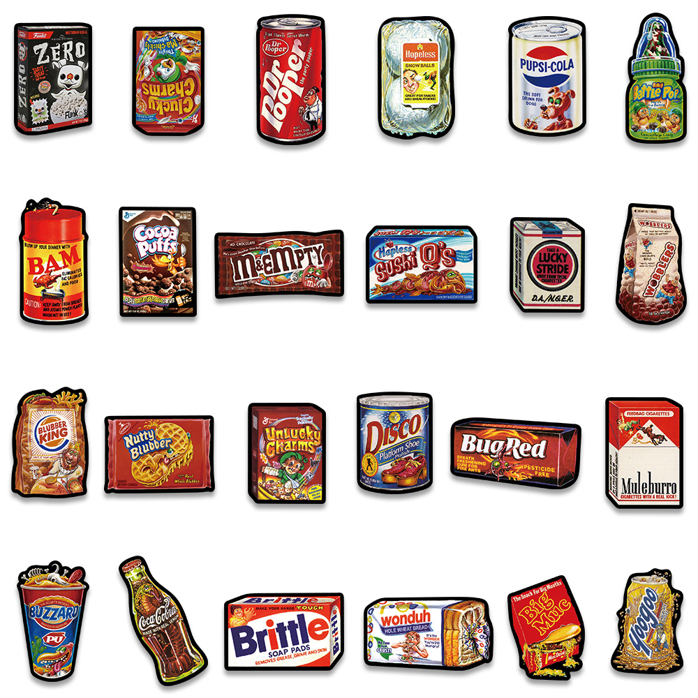 48PCS Cartoon American Snacks  - American Food Y Snacks recension och pris