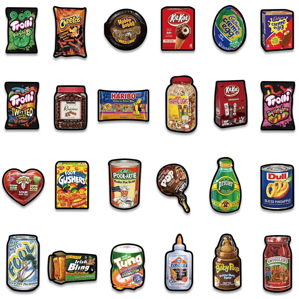48PCS Cartoon American Snacks  - American Food Y Snacks recension och pris