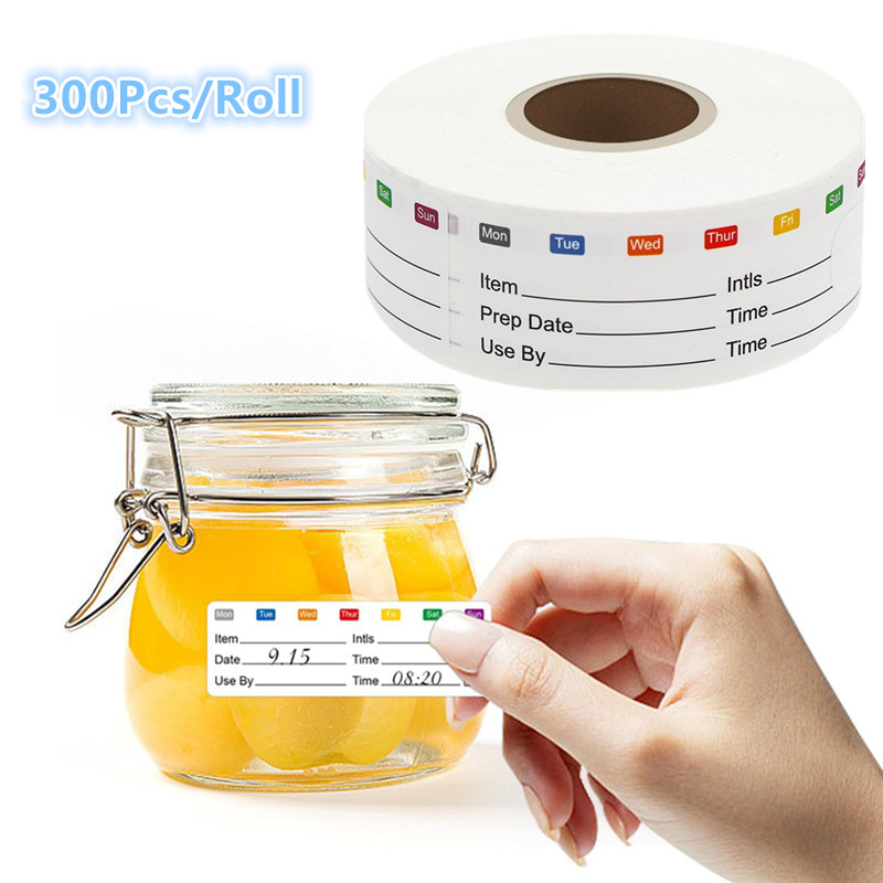 300Pcs/Roll Candy Storage Expi - Snacks Food Labels recension och pris