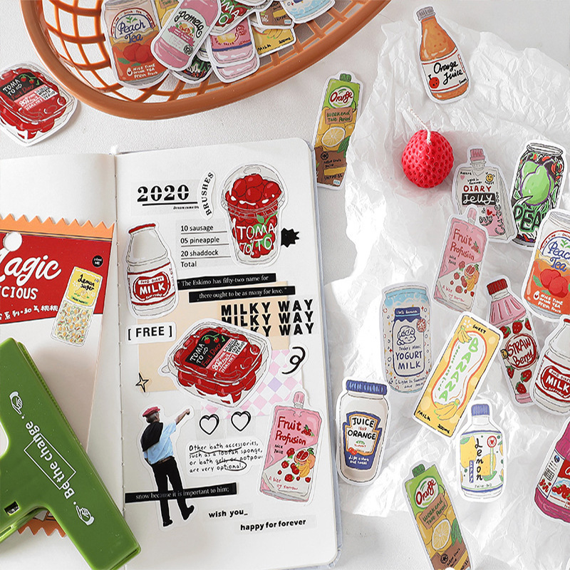 Cute Food Stickers Fast Food S - Snacks Food Labels recension och pris